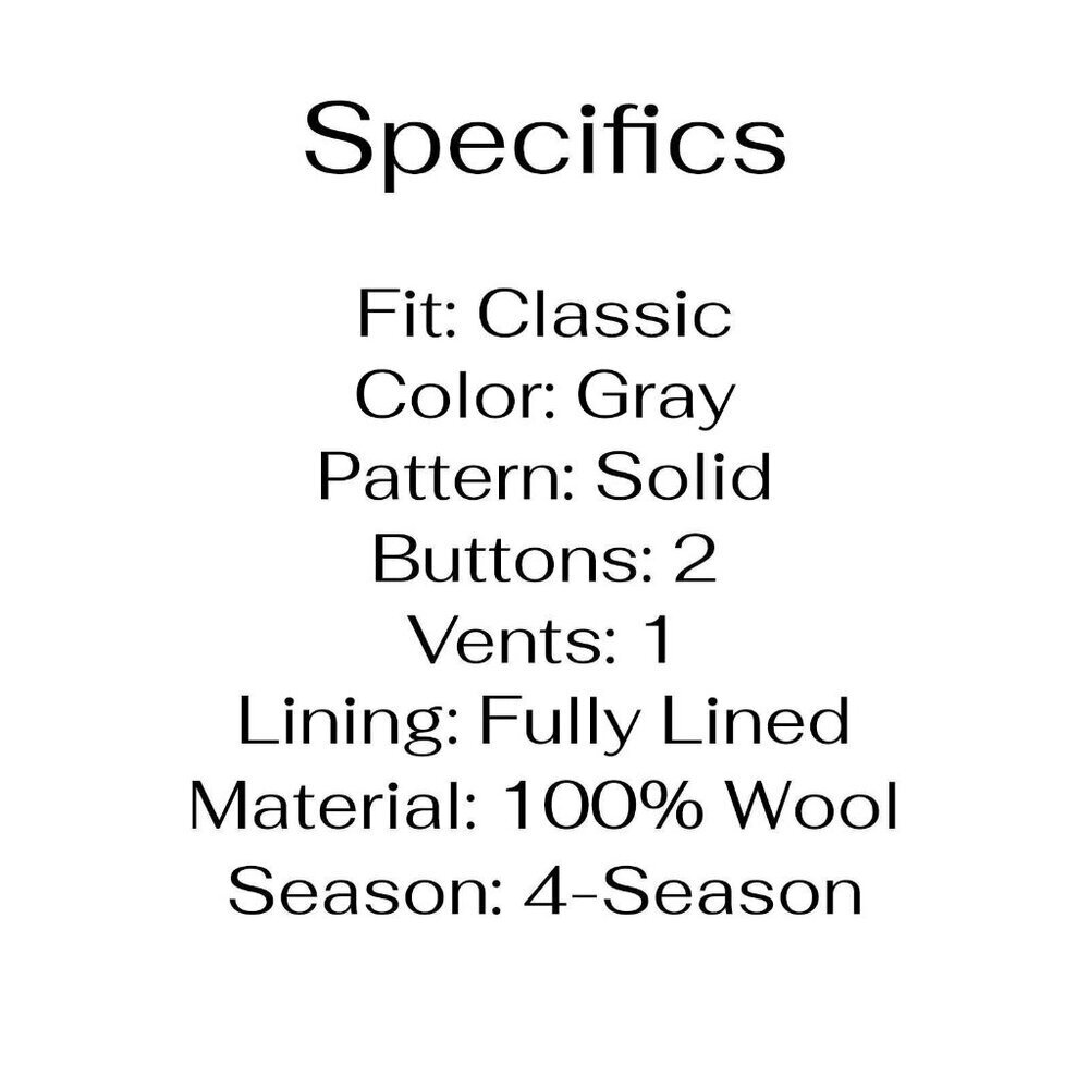 Hickey Freeman 41s Gray Solid 2-Button Sport Coat… - image 4